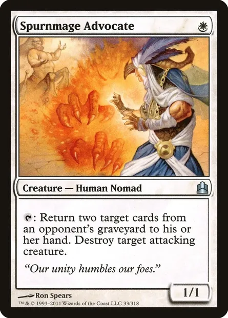 Spurnmage Advocate, Magic card CMD 33 — Commander 2011 set