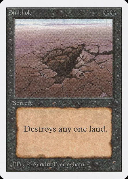 Sinkhole, Magic card 2ED 130 — Unlimited Edition set