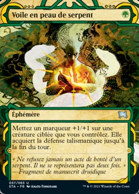 Voile en peau de serpent, carte Magic STA 57 — extension Strixhaven Mystical Archive