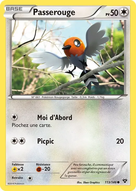 Passerouge, carte Pokémon XY 113 — extension XY