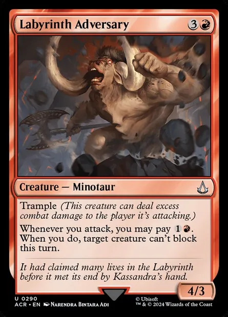 Labyrinth Adversary, Magic card ACR 290 — Assassin's Creed set