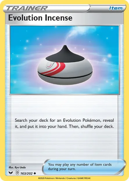 Evolution Incense, Pokémon card SSH 163 — Sword & Shield set
