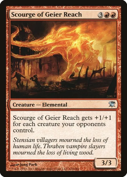 Scourge of Geier Reach, Magic card ISD 162 — Innistrad set