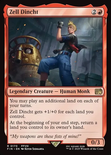 Zell Dincht, Magic card FIN 170 — Final Fantasy set