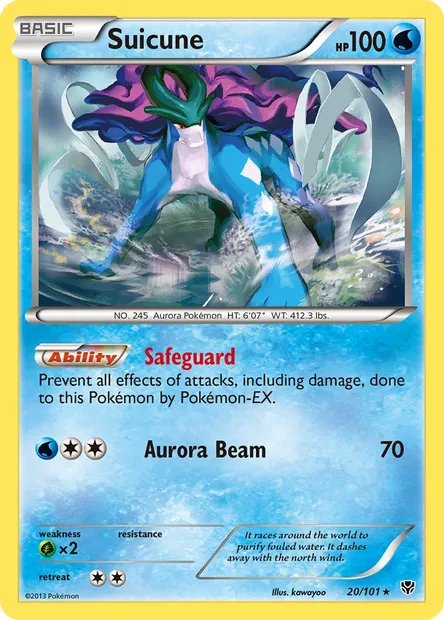 Suicune, Pokémon card PLB 20 — Plasma Blast set
