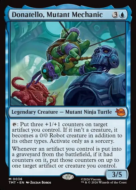 Donatello, Mutant Mechanic, Magic card TMT 36 — Teenage Mutant Ninja Turtles set