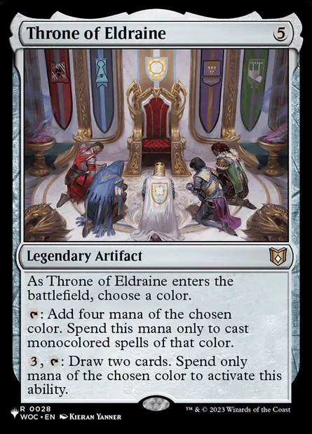 Throne of Eldraine, carte Magic PLST WOC-28 — extension The List