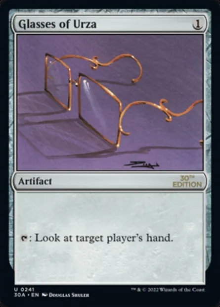Lunettes d'Urza, carte Magic 30A 241 — extension 30th Anniversary Edition