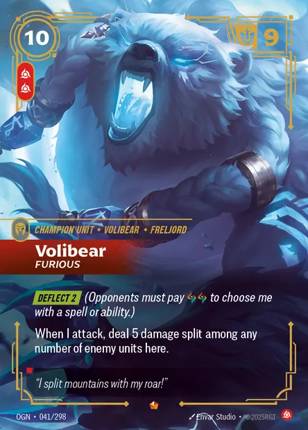 Volibear, Riftbound card OGN 041 — Origins set