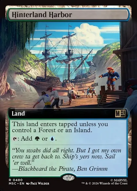 Hinterland Harbor, Magic card MSC 480 — Marvel Super Heroes Commander set