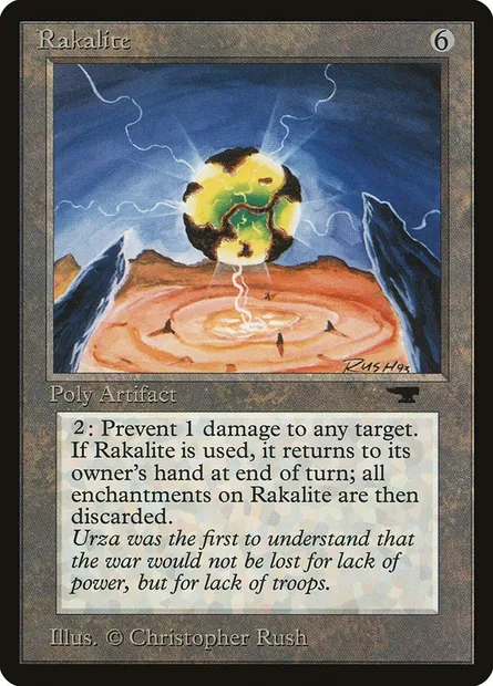 Rakalite, Magic card ATQ 62 — Antiquities set