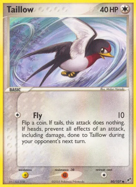 Taillow, Pokémon card DX 80 — Deoxys set
