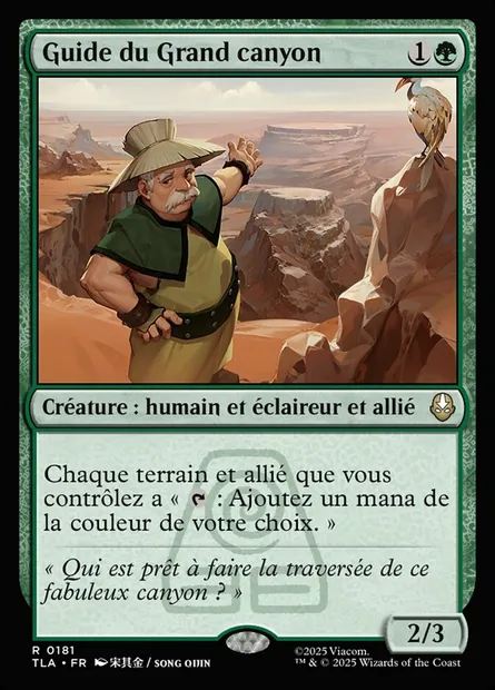 Guide du Grand canyon, carte Magic TLA 181 — extension Avatar: The Last Airbender