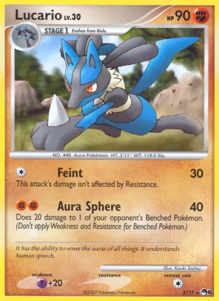 Lucario, carte Pokémon P6 2 — extension POP Series 6