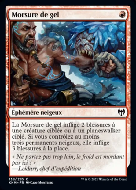Morsure de gel, carte Magic KHM 138 — extension Kaldheim