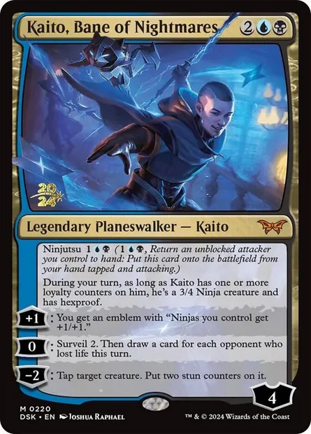 Kaito, Bane of Nightmares, Magic card PDSK 220s — Duskmourn: House of Horror Promos set