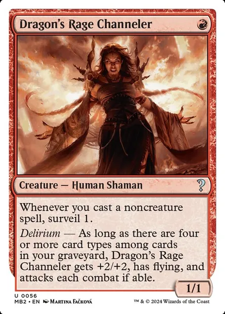 Canaliseuse de la rage du dragon, carte Magic MB2 56 — extension Mystery Booster 2