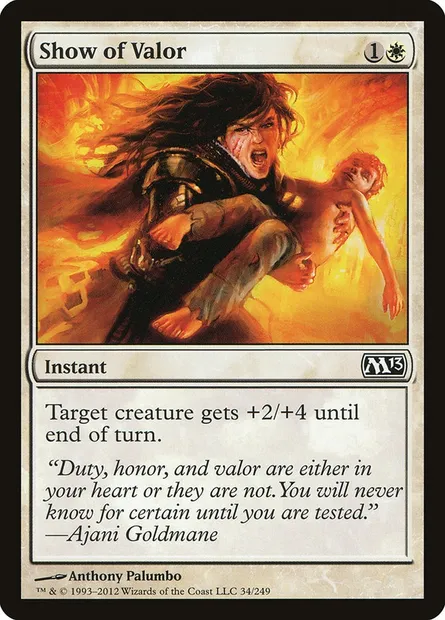Show of Valor, Magic card M13 34 — Magic 2013 set