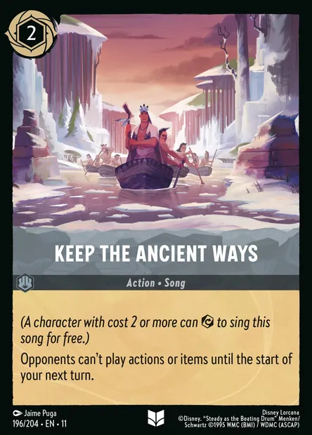 Keep the Ancient Ways, Disney Lorcana card CH11-196 — Winterspell set