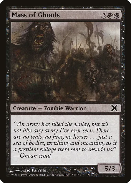 Mass of Ghouls, Magic card 10E 156 — Tenth Edition set
