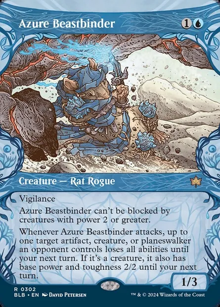 Azure Beastbinder, Magic card BLB 302 — Bloomburrow set