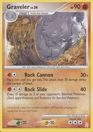 Gravalanch, carte Pokémon TK3L 002 — extension DP Trainer Kit (Lucario)