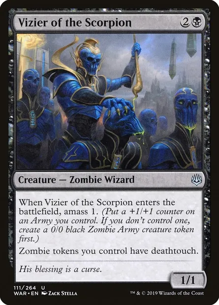 Vizier of the Scorpion, Magic card WAR 111 — War of the Spark set