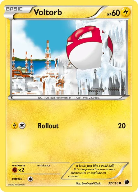 Voltorb, Pokémon card PLF 32 — Plasma Freeze set