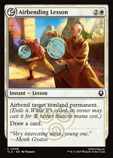 Airbending Lesson, Magic card TLA 8 — Avatar: The Last Airbender set