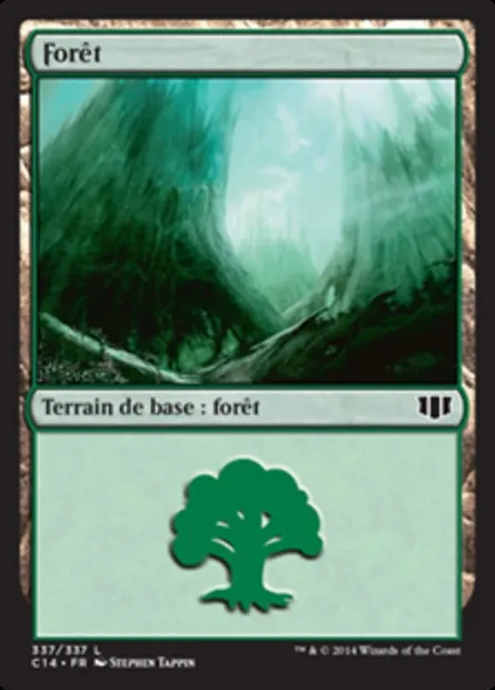 Forêt, carte Magic C14 337 — extension Commander 2014