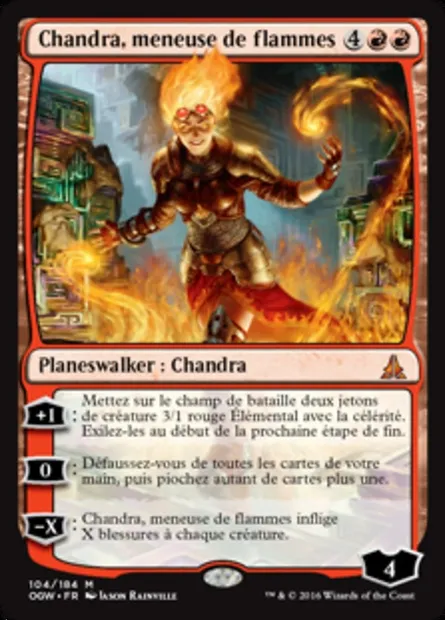 Chandra, meneuse de flammes, carte Magic OGW 104 — extension Le serment des Sentinelles