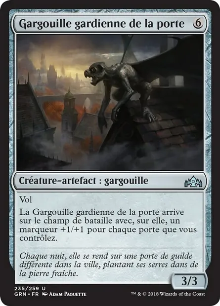 Gargouille gardienne de la porte, carte Magic GRN 235 — extension Les Guildes de Ravnica