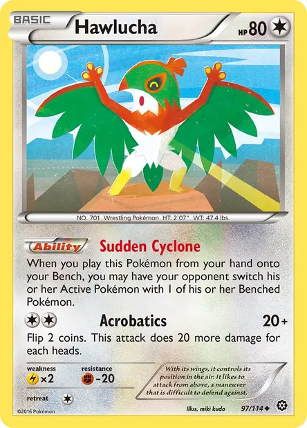 Hawlucha, Pokémon card STS 97 — Steam Siege set