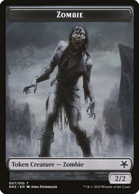 Zombie, Magic card TGN3 7 — Game Night: Free-for-All Tokens set