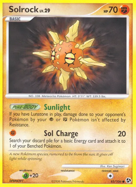 Solrock, Pokémon card GE 85 — Great Encounters set