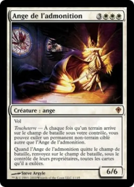 Ange de l'admonition, carte Magic WWK 1 — extension Worldwake