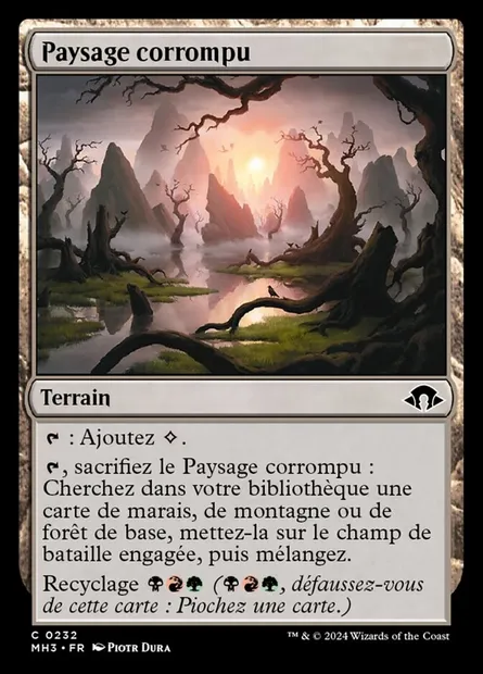 Paysage corrompu, carte Magic MH3 232 — extension Modern Horizons 3