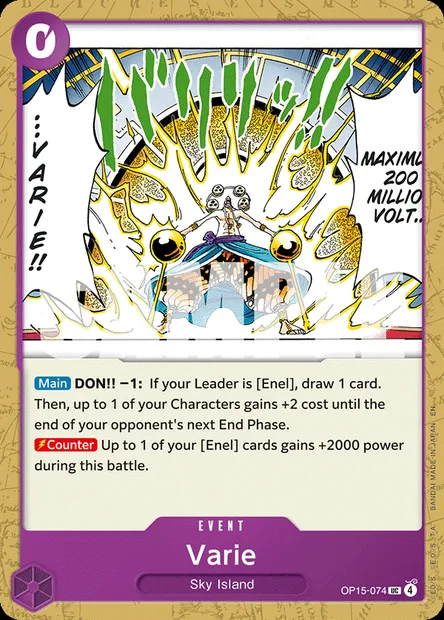Varie, One Piece card OP15-074 — ADVENTURE ON KAMI’S ISLAND set
