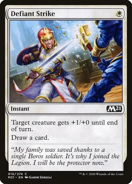 Defiant Strike, Magic card M21 15 — Core Set 2021 set