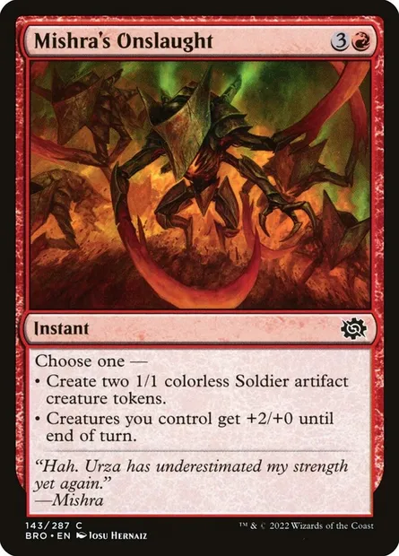 Mishra's Onslaught, Magic card BRO 143 — The Brothers' War set