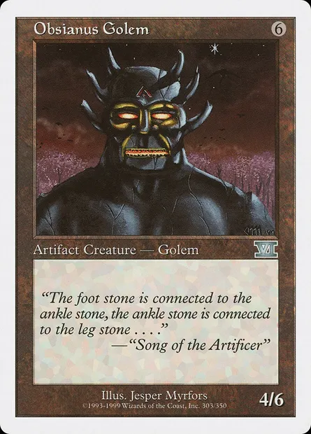 Obsianus Golem, Magic card 6ED 303 — Classic Sixth Edition set
