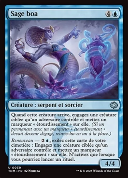 Sage boa, carte Magic TDM 39 — extension Tarkir: Dragonstorm