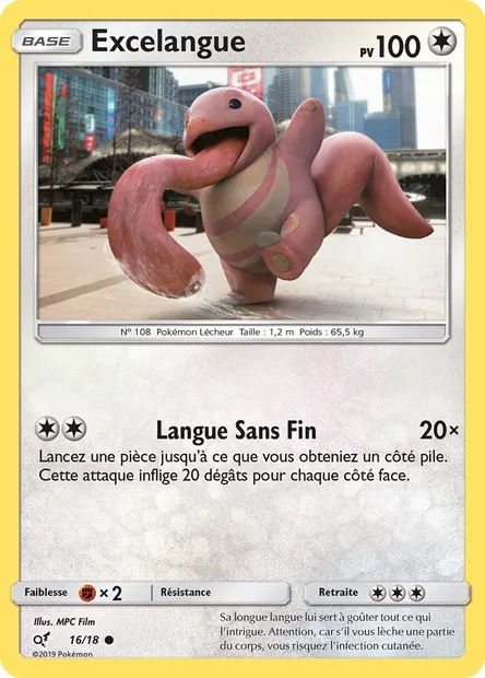 Excelangue, carte Pokémon DET 16 — extension Détective Pikachu