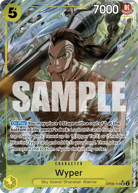Wyper, One Piece card OP06-114 — WINGS OF THE CAPTAIN set