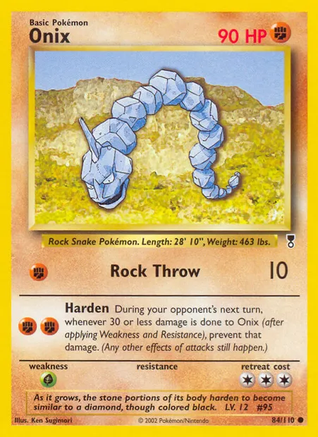 Onix, carte Pokémon LC 84 — extension Legendary Collection