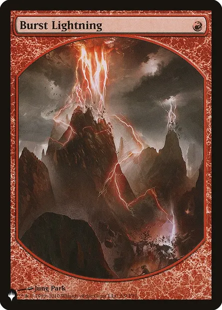 Éclair explosif, carte Magic P 10-8 — extension The List
