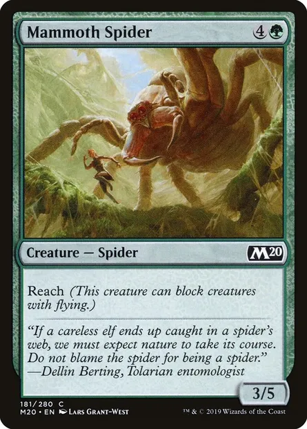 Mammoth Spider, Magic card M20 181 — Core Set 2020 set