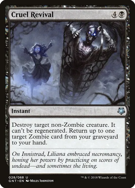 Cruel Revival, Magic card GNT 28 — Game Night set