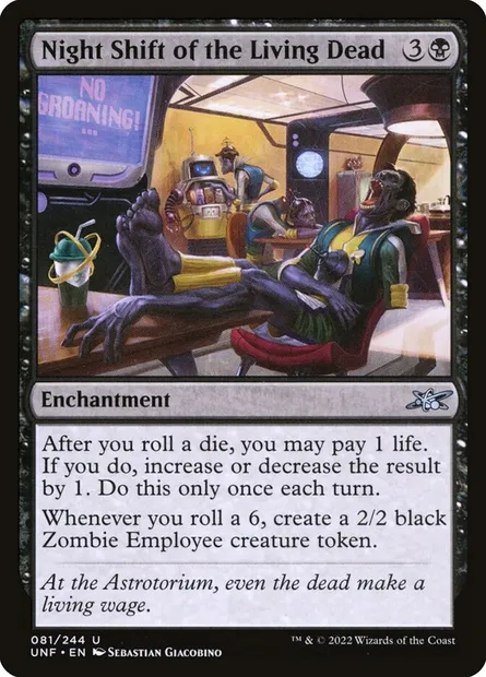 Night Shift of the Living Dead, carte Magic UNF 81 — extension Unfinity