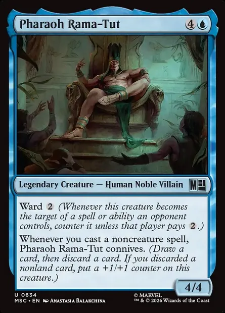 Pharaoh Rama-Tut, Magic card MSC 634 — Marvel Super Heroes Commander set